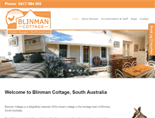 Tablet Screenshot of blinmancottage.com.au
